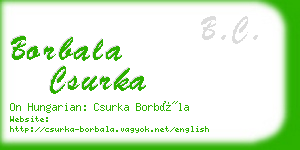 borbala csurka business card